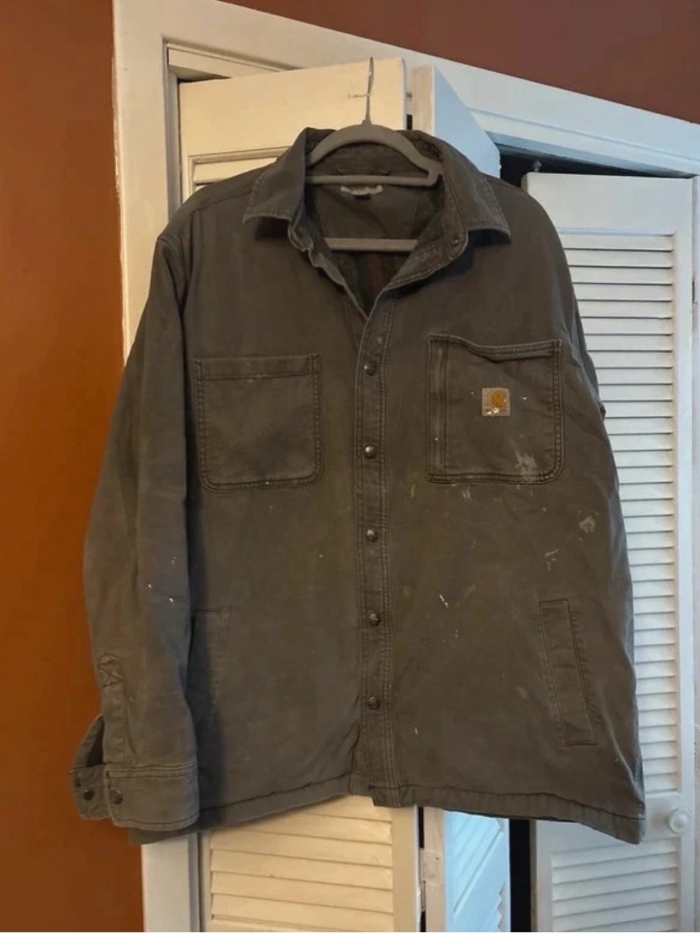Vintage Carhartt Fleece Lined Work Jacket | Distressed | Heavy Duty